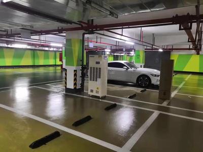 地下车库除湿机安装现场 地下车库除湿机安装现场